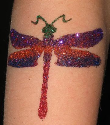 Glitter Dragonfly Pics Tattoo